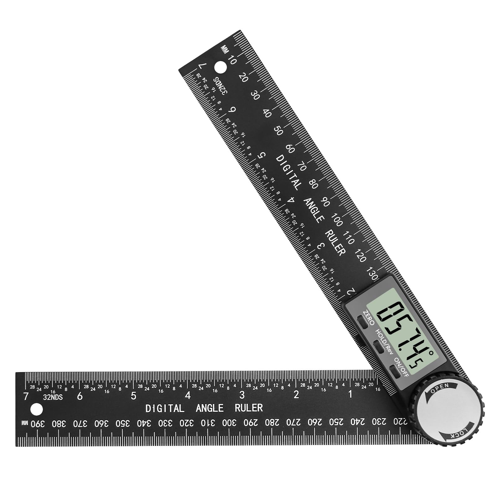 Digital Angle Finder Tool 200mm LCD Protractor Ruler, for Coving