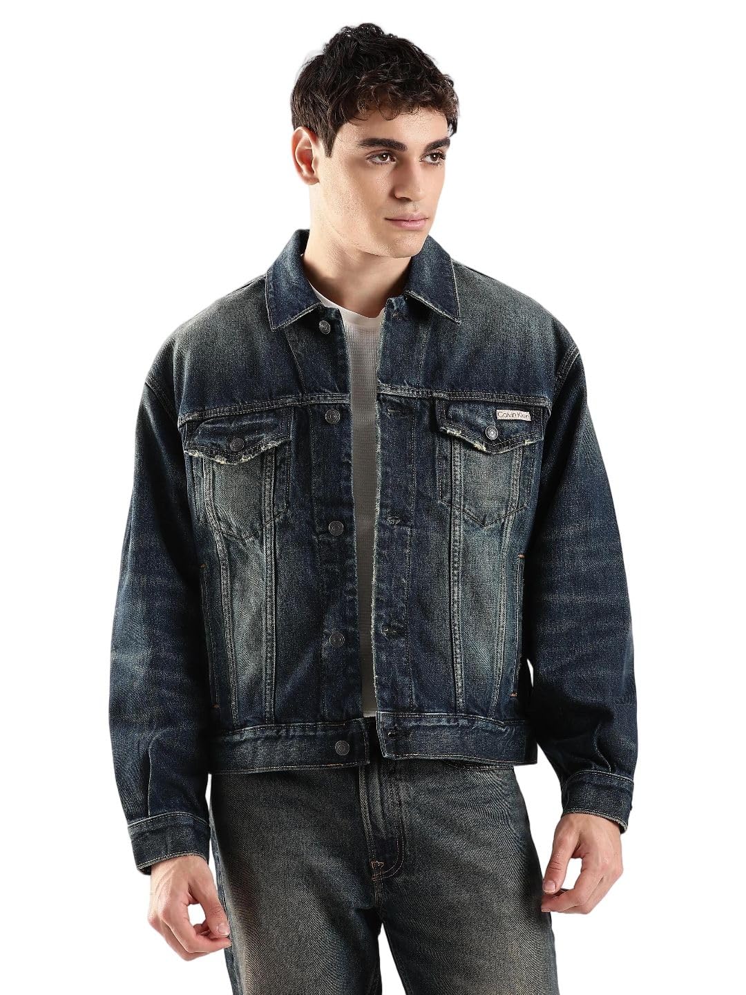 calvin klein jeans Solid Regular Fit Cotton Jacket-picture-16