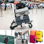 2 Pack Luggage Tag Luggage Tags PU Leather Suitcase Tags Aesthetic Cute Travel Bag Labels for Women Girls-Black Butterfly