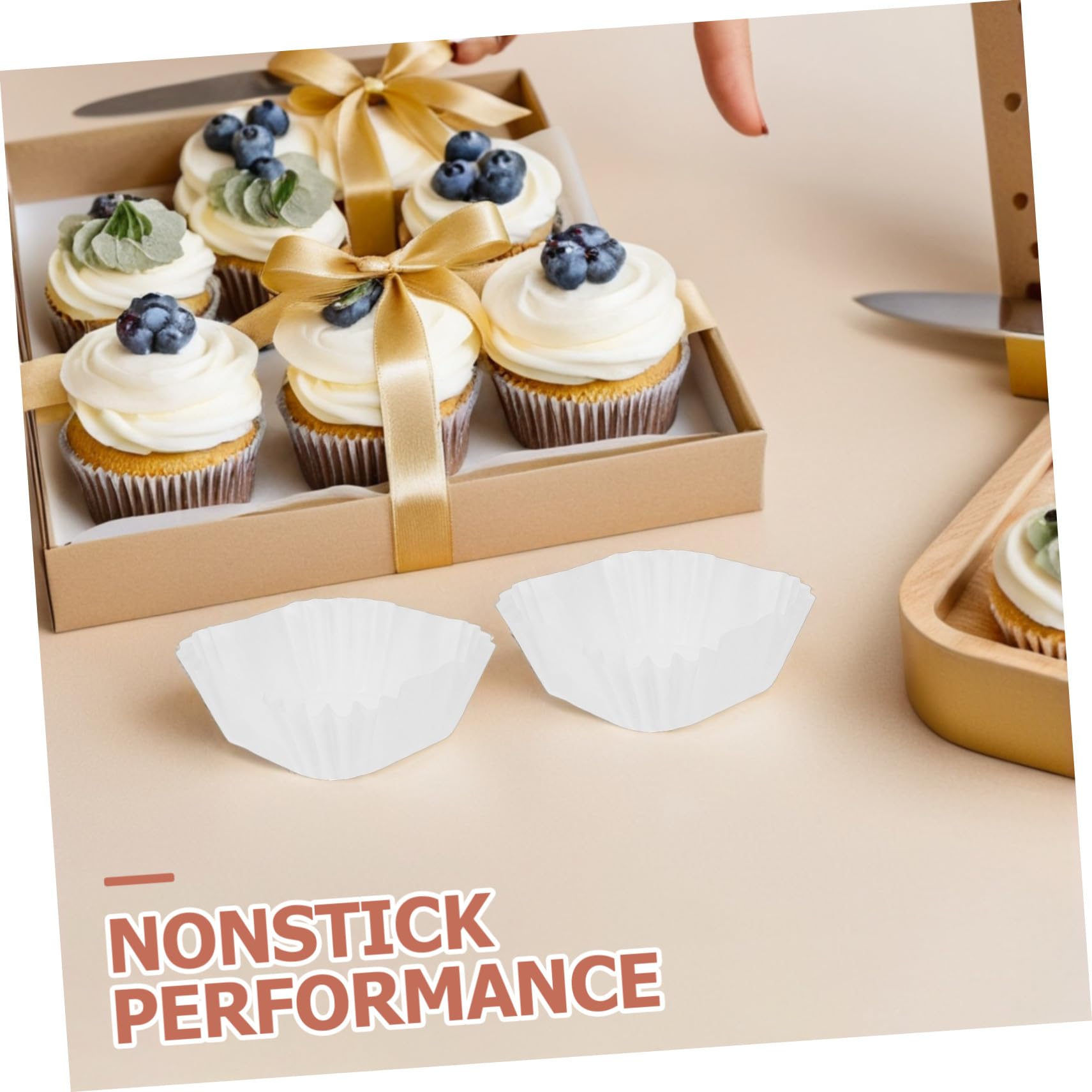 iplusmile 3000 Pièces Caissettes Carrées pour Cupcakes Moules à Muffins Anti-graisse Résistants Chaleur pour Pâtisseries Gâteaux Fêtes Anniversaire et Mariages