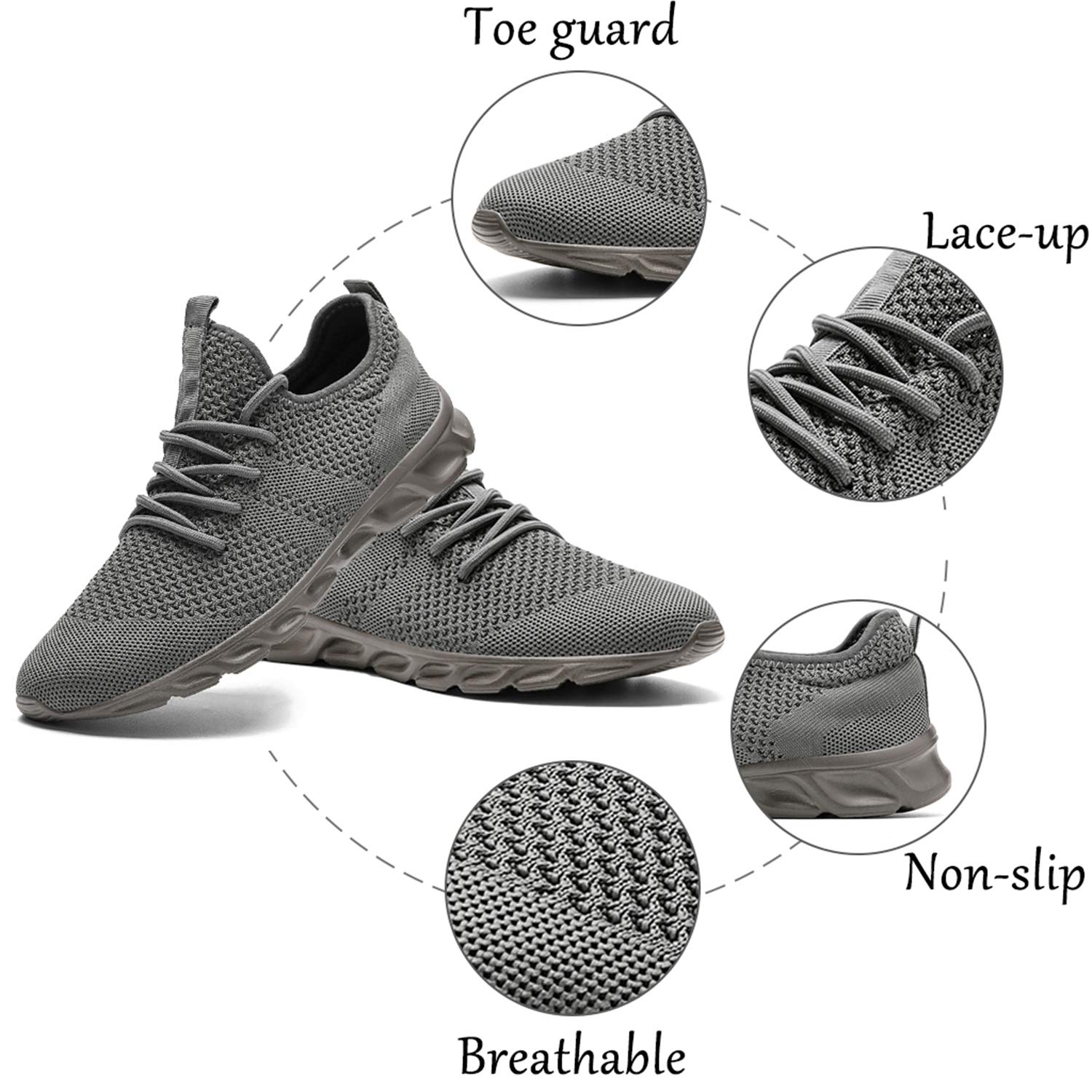 Damyuan Scarpe da Running Corsa Uomo Ginnastica Camminata Casual Jogging Trekking Tennis TRAI Mesh Basket Sport Outdoor Fitness Sportive Palestra Platform Sneakers