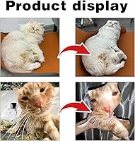Vista 2 de Almohada personalizada para mascotas con foto, almohadas feas para mascotas, almohadas personalizadas para perros y gatos, sin bordes blancos