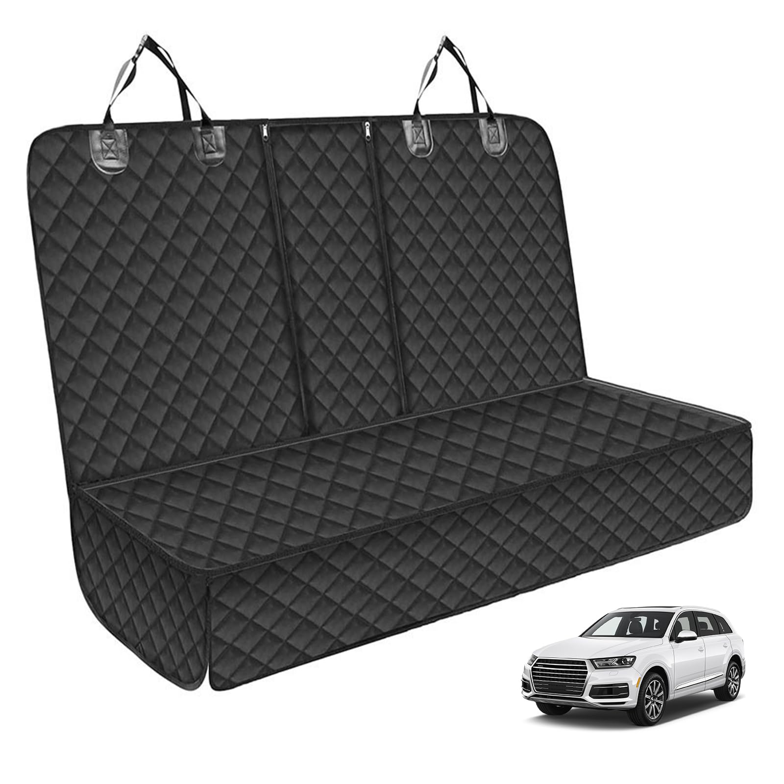 Sporgo Rivestimento impermeabile per sedile posteriore per cani: coprisedile auto per animali domestici, antiscivolo e antigraffio (135 x 120 cm)