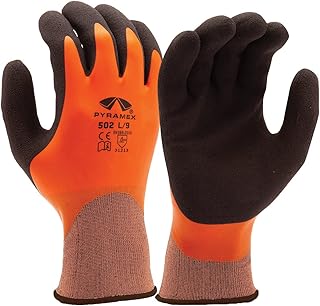 Pyramex GL502L Glove full drip sandy latex liquid proof - large Large