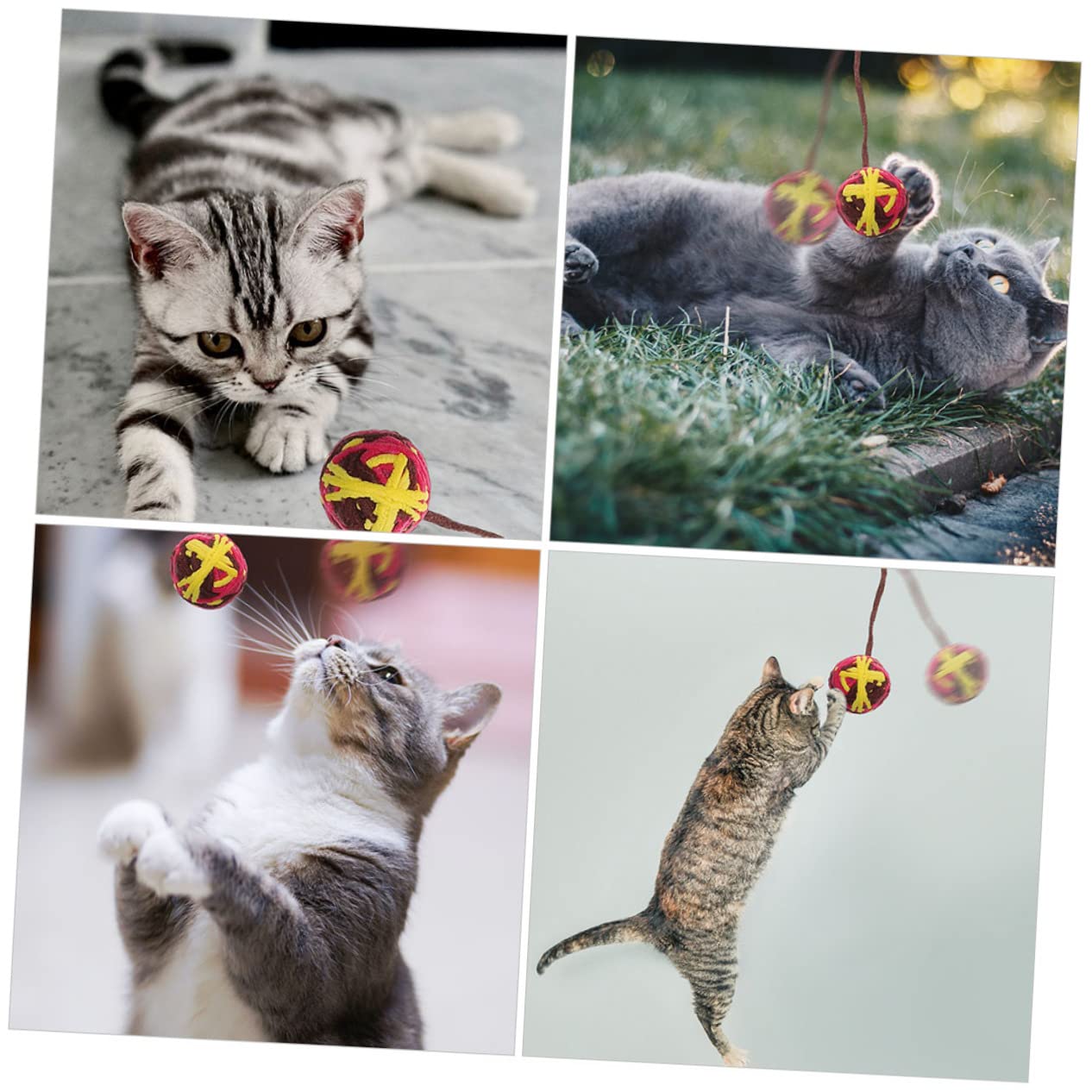 Happyyami 25pièces Jouets pour Chats avec Clochettes Accessoires Résistants pour Chats Intérieur Stimule Les Instincts De Chasse Et Préserve Vos Meubles