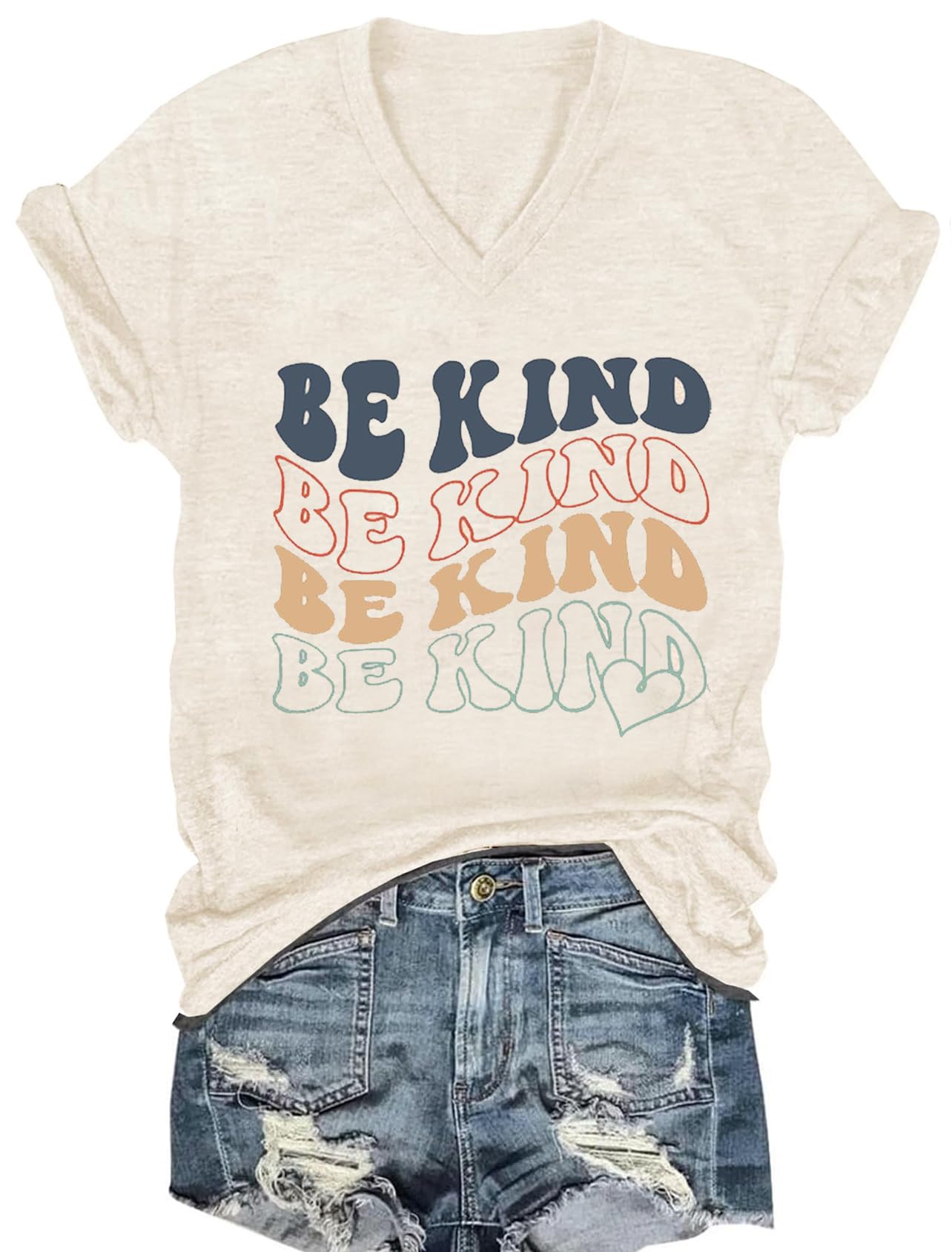 Womens V-Neck T-Shirt Flower Graphic Tees Summer Fashion Boho Tops Tshirts Loose Casual Wildflower Beach T Shirts