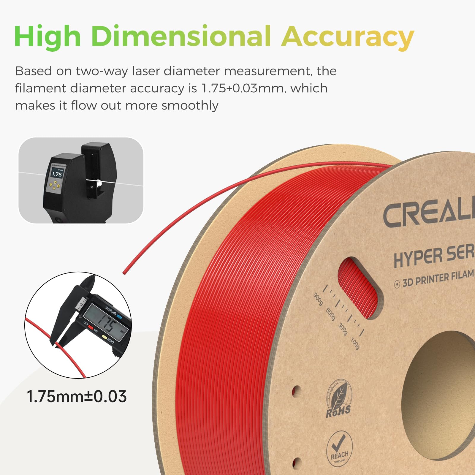 Amazon.com: Creality Hyper PLA Filament 1.75mm, 3D Printer