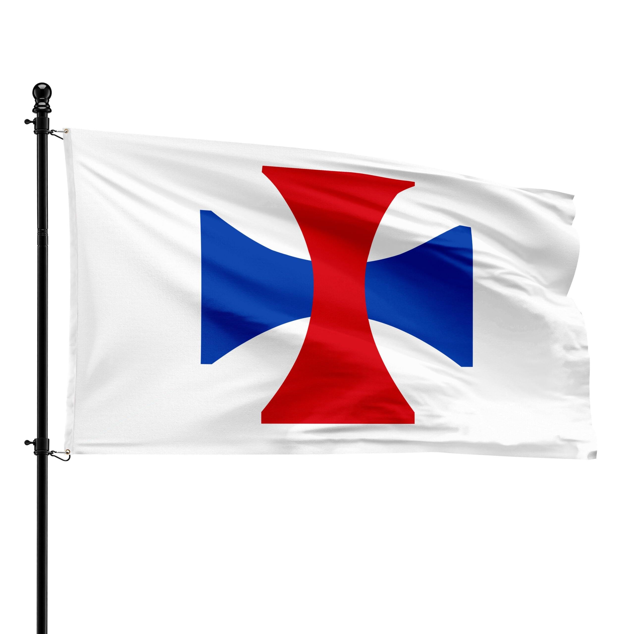 Drapeau Walhain 90x150 pavillon municipal tissu résistant pour mât extérieur