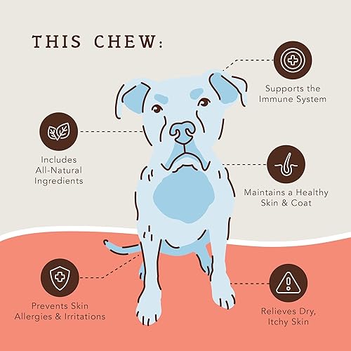 Miniatura 3 de Natural Dog Company Paquete de bienestar para perros, suplementos de piel y pelaje para perros, cadera y articulaciones y glucosamina para perros