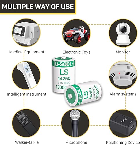 Miniatura 2 de 10 pilas LS14250 de 1300 mAh 12 AA de litio de 3.6 voltios para Dogwatch R9, correa de collar de perro, respaldo de memoria, relojes en tiempo real,