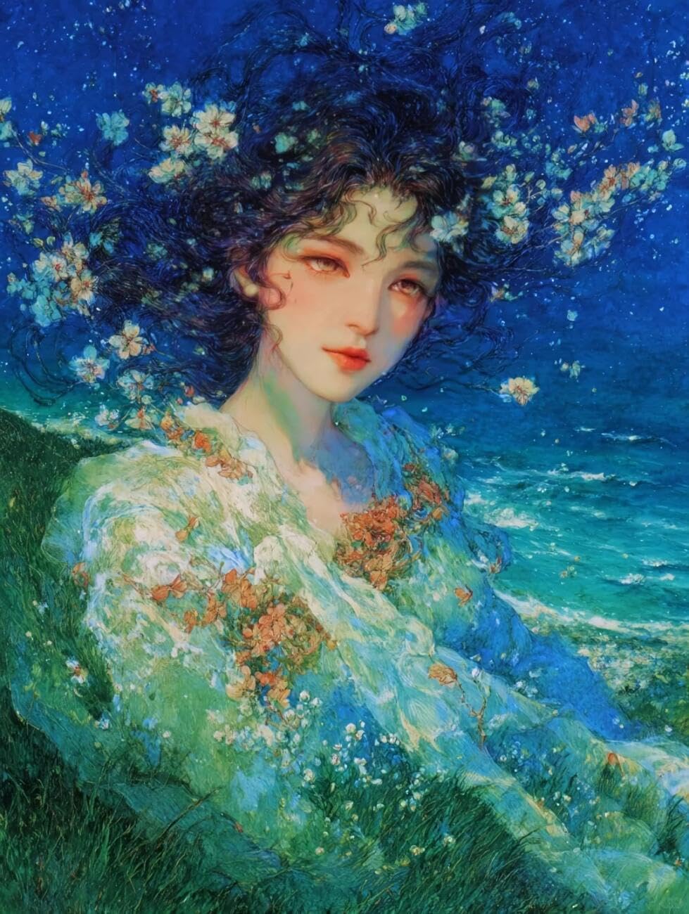 Henypt Cross Stitch Kits Goddess of Nature DIY Needlepoint Set for Adults Beginners with Accessories Home & Leisure/Gifts 14CT 80x100cm