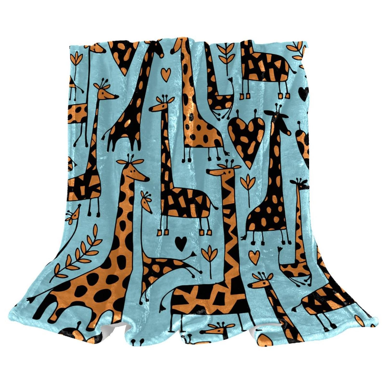 Couverture polaire girafes pour partager des moments de tendresse chaleureux en famille