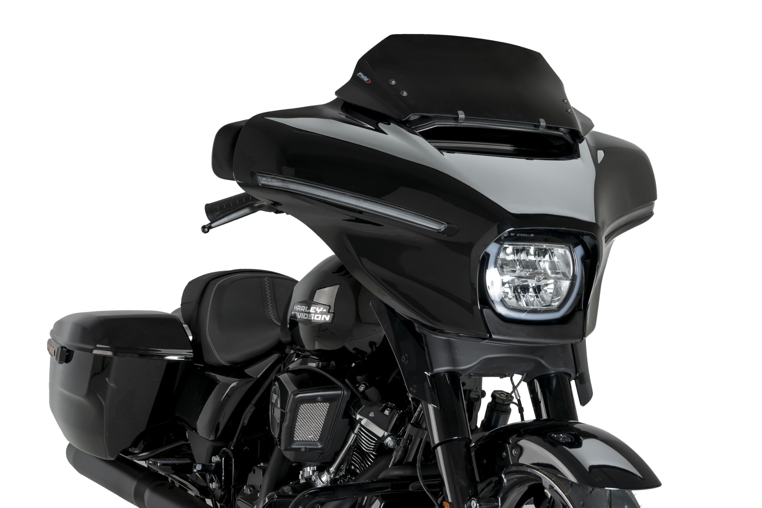 Puig 22109N High-Road Sport Windscreen - Aerodynamic Protection and Sporty Design, Black