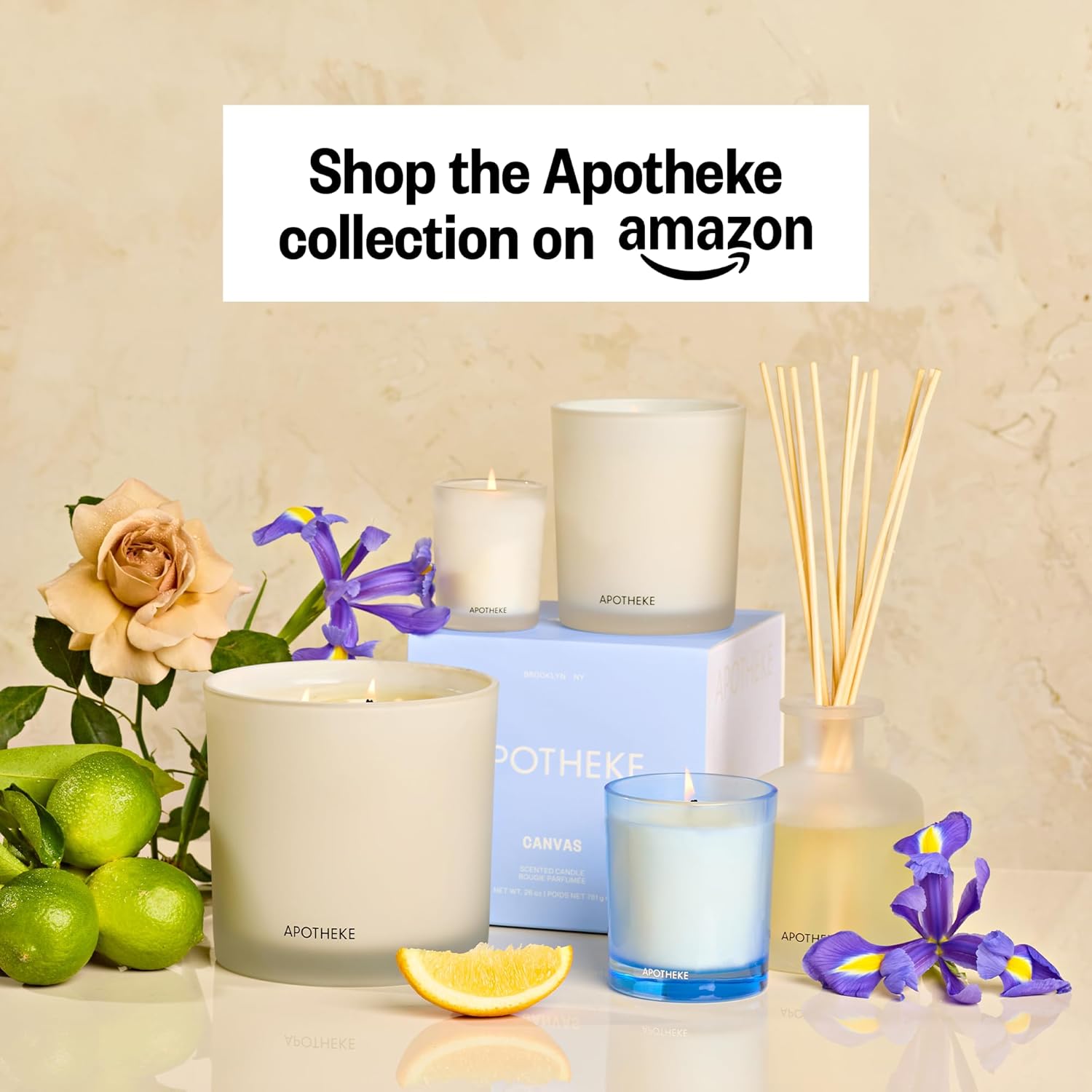 Apotheke Luxury Scented Oil Reed Diffuser Liquid Refill (Canvas) - Premium Home Fragrance Diffuser Refill Set with Sticks - Image 2