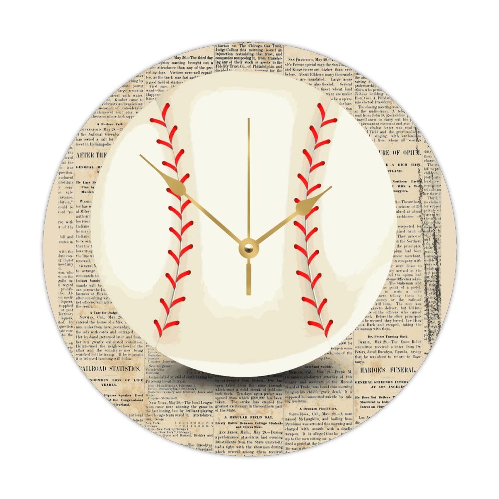 Horloge murale ronde en bois, le cadeau de Noël idéal pour les amateurs de sport