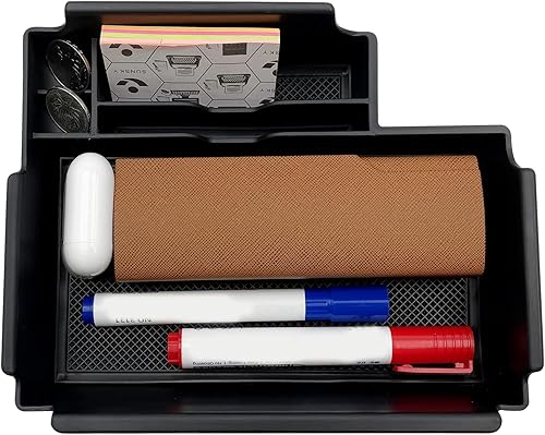 Miniatura 9 de JOJOMARK Compatible con Ford Explorer 2012 2013 2014 2015 2016 2017 2018 2019 organizador de bandeja de consola central caja de almacenamiento