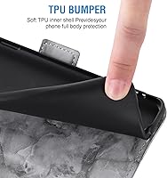 Vista 6 de Asuwish Funda compatible con Moto G5 Plus y protector de pantalla de vidrio templado, con ranura para tarjetero, soporte para tarjetas, función
