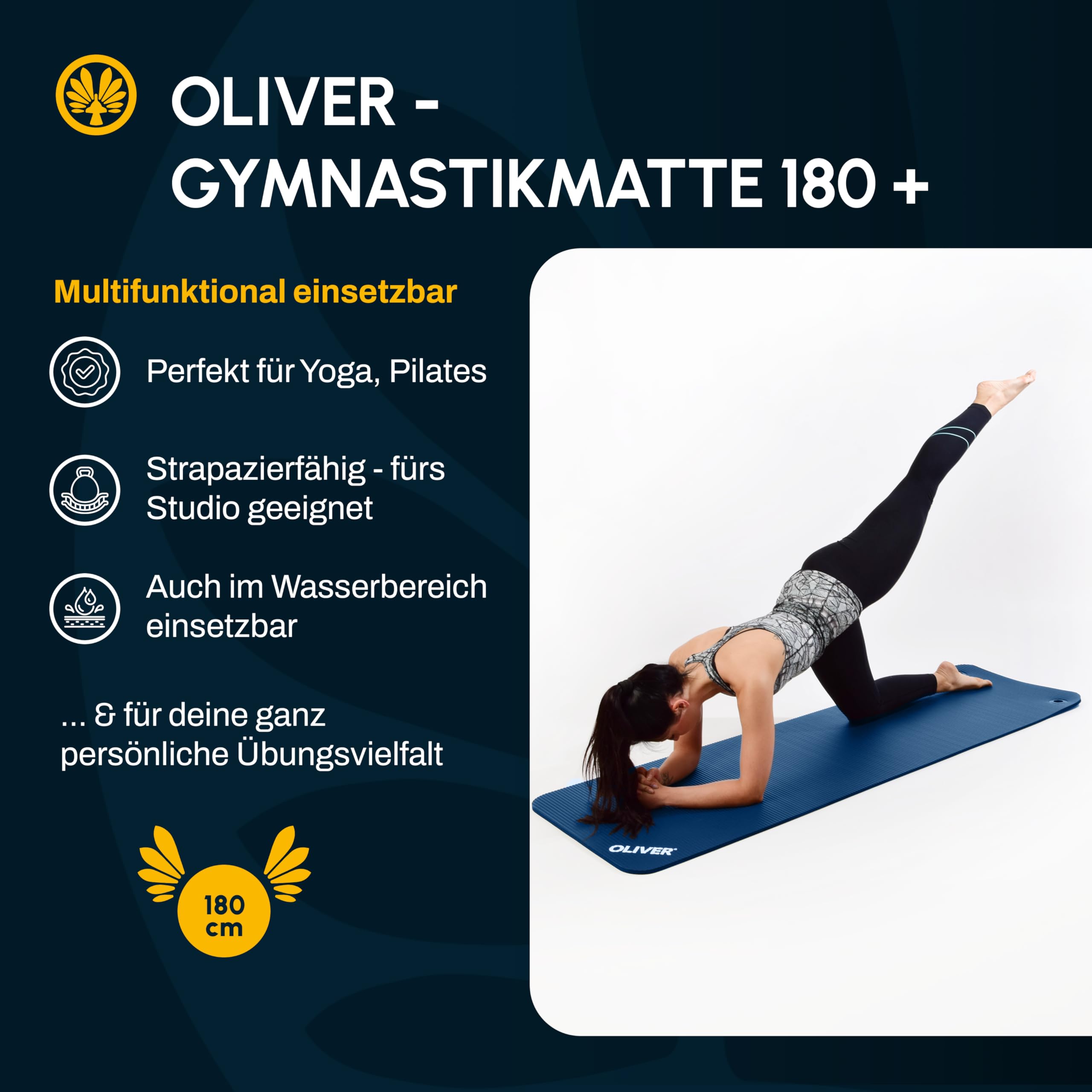 OLIVER Gymnastikmatte 180 cm