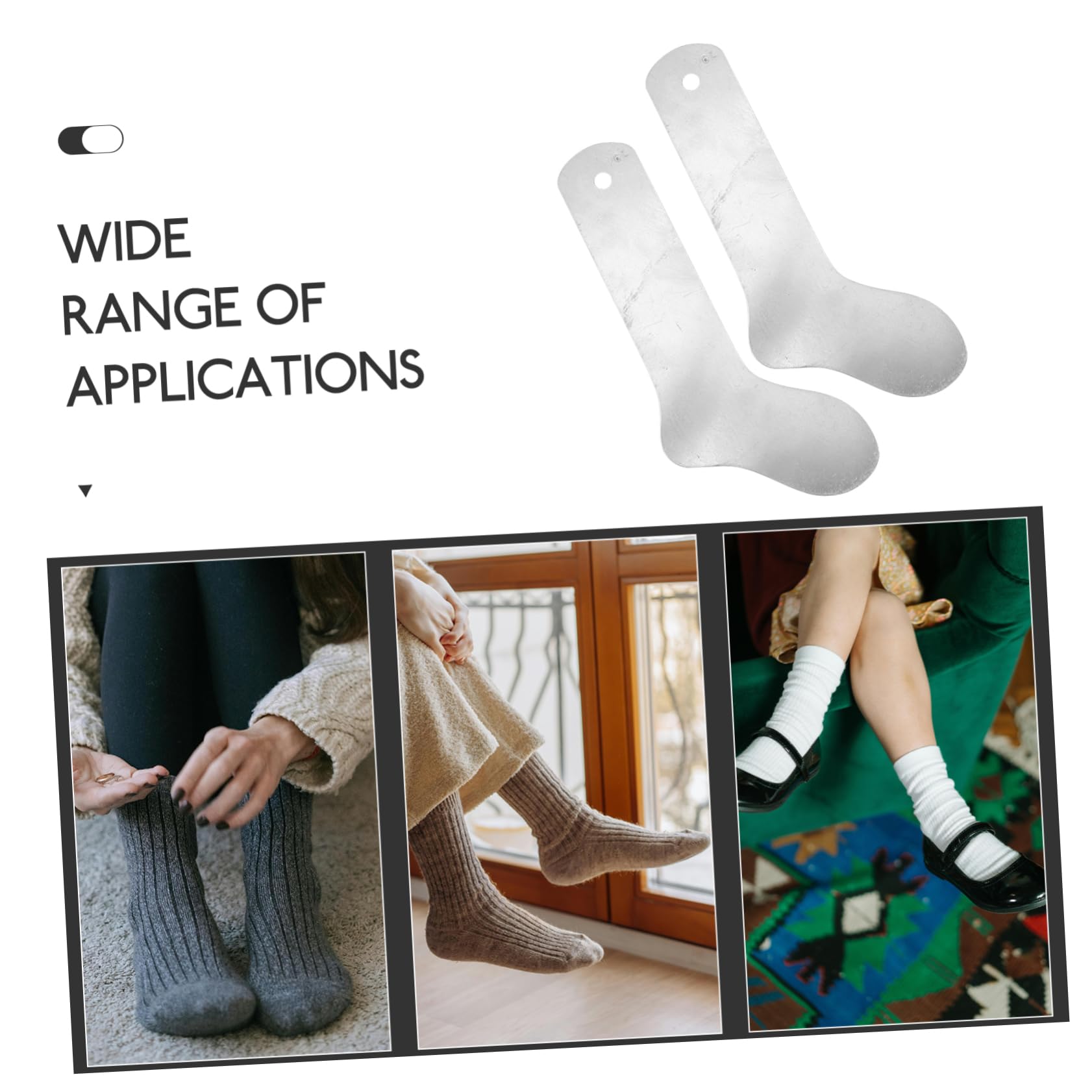 IWOWHERO Retail Display Sock Holders 2pcs Sock Shaping Boards Lightweight Space-Saving