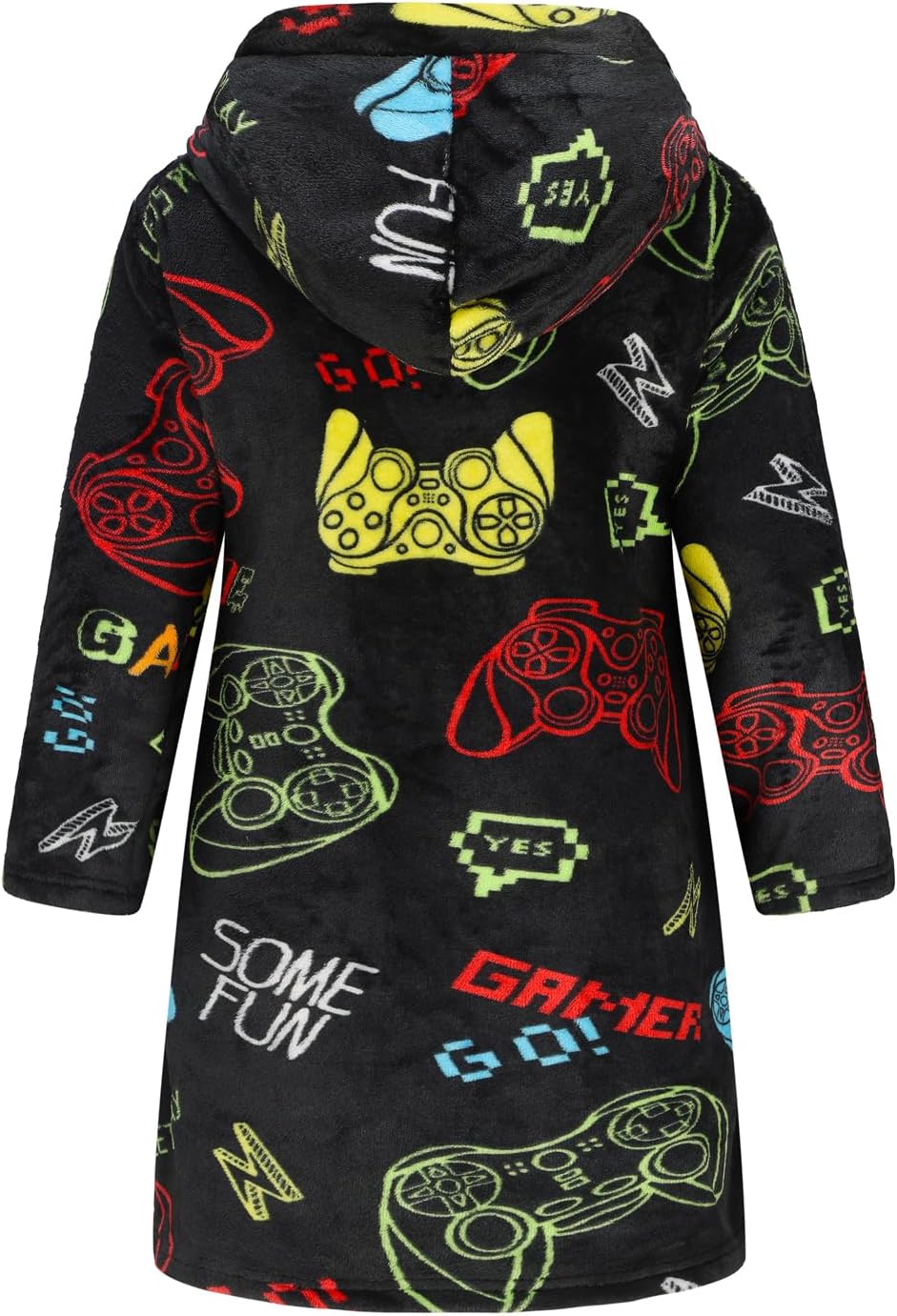 Boys Fleece Robe Hooded Toddler Soft Bathrobe Pajamas Sleepwear for Kids Girls 2-16 Years - Image 2