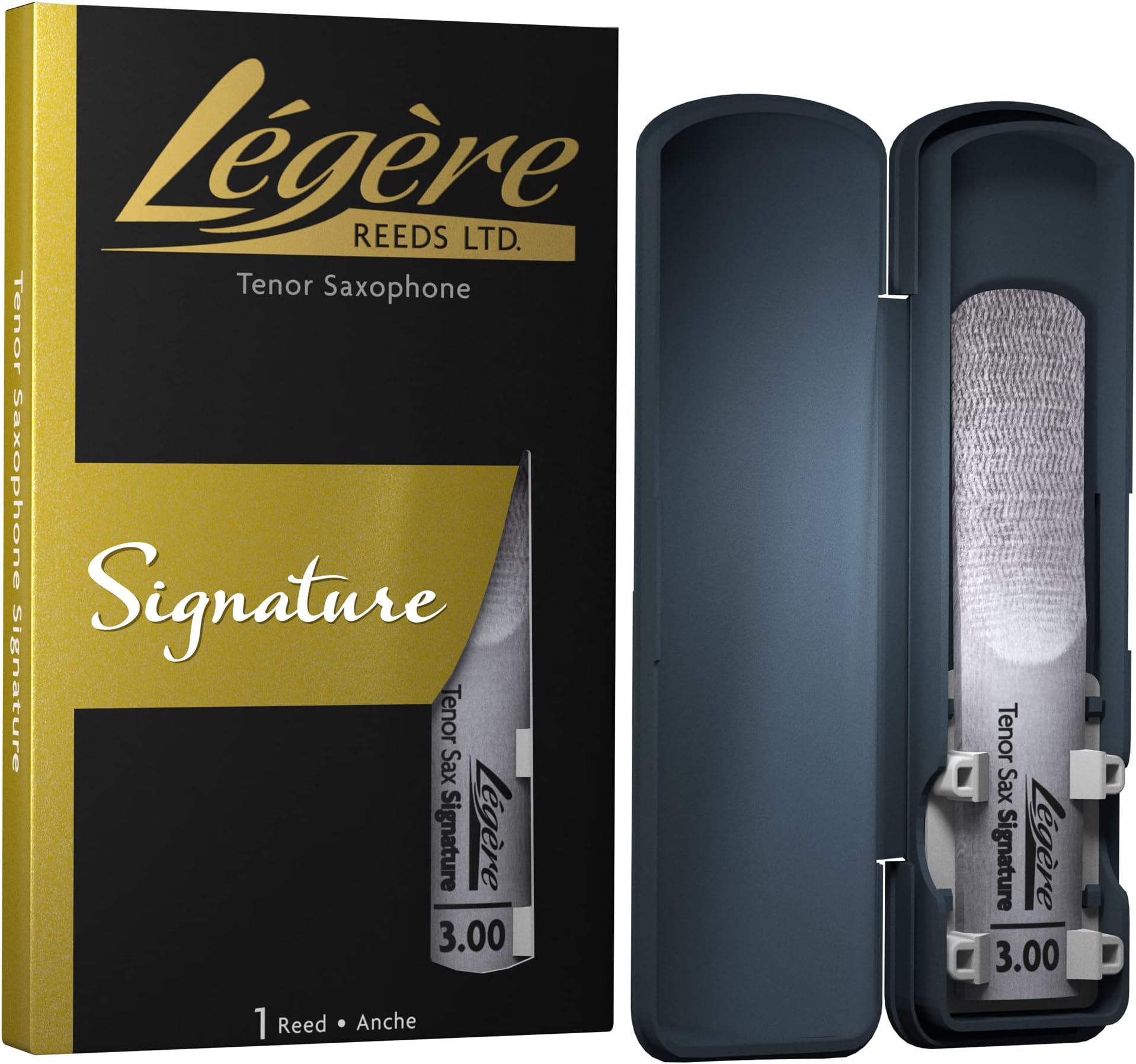 Légère Reeds - Tenor Saxophone Reed, Signature, Strength 3.00 (TSG3.00) - Premium Synthetic Woodwind Reed