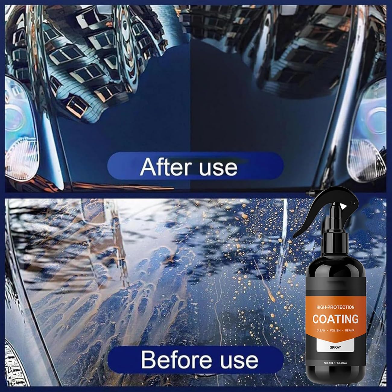 Turbo Shine Nexa,Nexa Turbo Shine,2025 Nowy Nexa Car Scratch Remover Spray do Pojazdów,Pasta Do Naprawy Rys Lakieru Samochodowego,Długotrwała Wysoka Ochrona Powłoki Do Wszystkich Powierzchni Pojazdów(