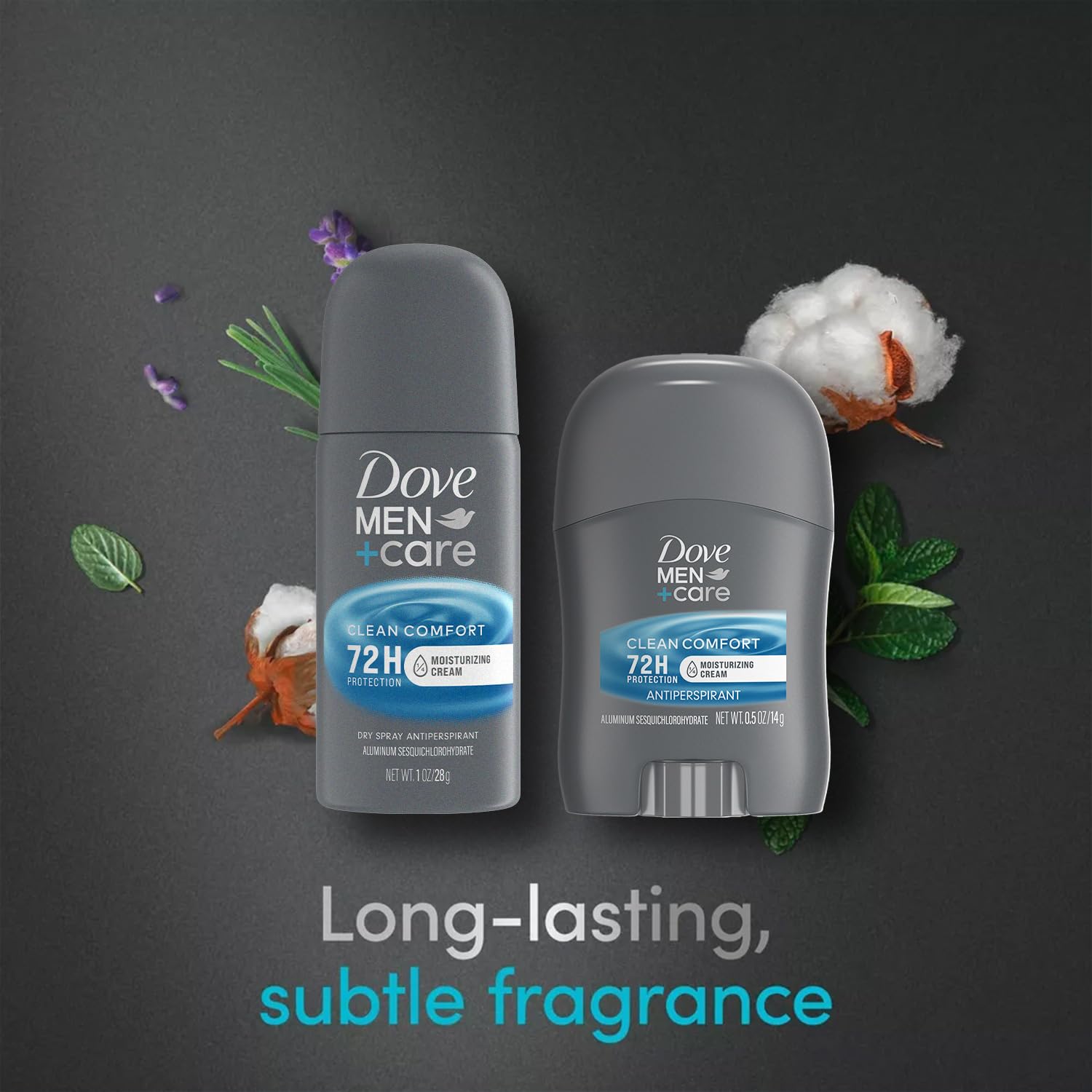 Dove Men + Care Clean Comfort Travel Antiperspirants – Men’s Antiperspirant Spray + Stick, 72H Protection (4 Piece Set) - Image 4