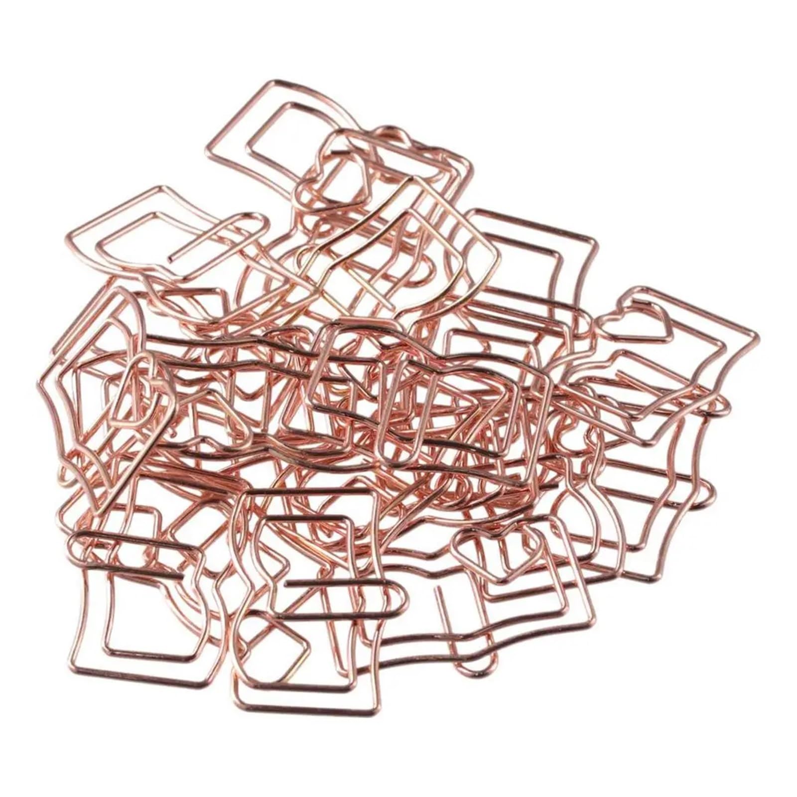 Niedliche Büroklammern, 200 Stück, buchförmige, rotgoldene Metall-Ordner, Mini-Lesezeichen, Bürobedarf for Büro, Schule, Zuhause
