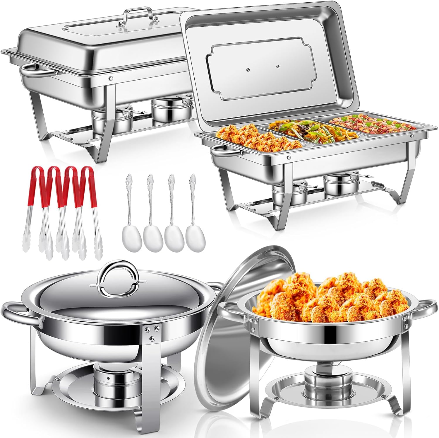 Mifoci 4 Set Chafing Dish Buffet Set 8qt Stainless Steel