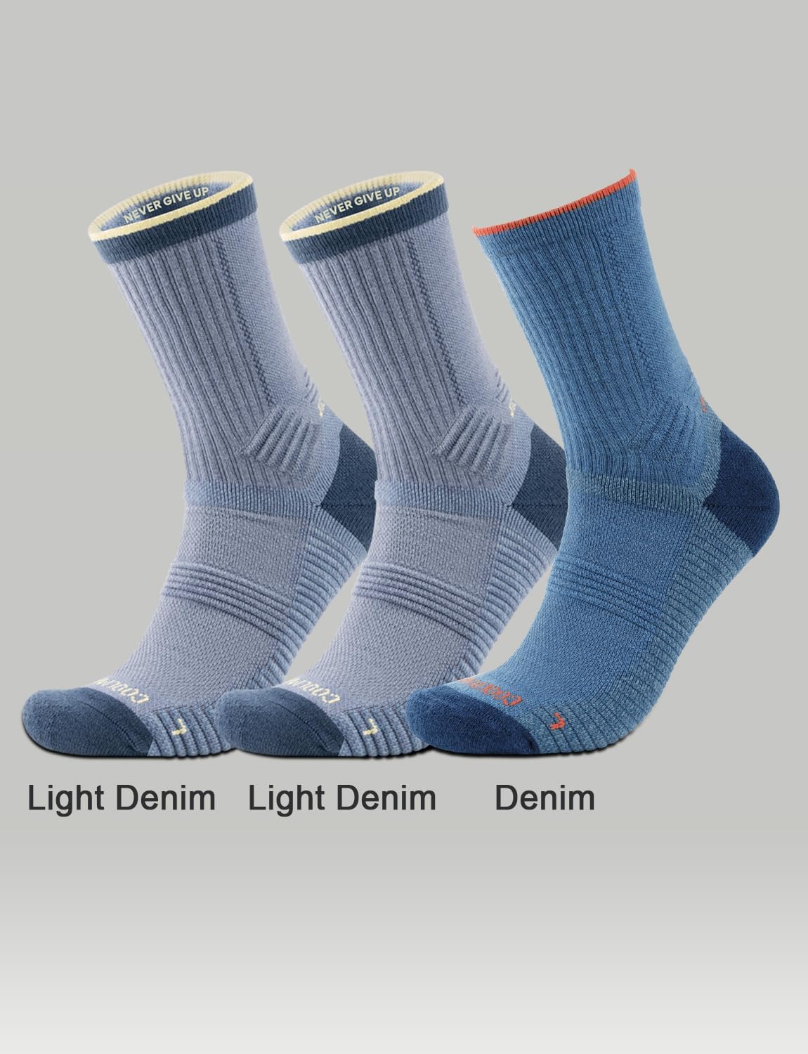 Womens Merino Wool Breathable Hiking Socks Lightweight Compression Seamless Moisture Wicking Anti-Blister Cushioned - Image 3