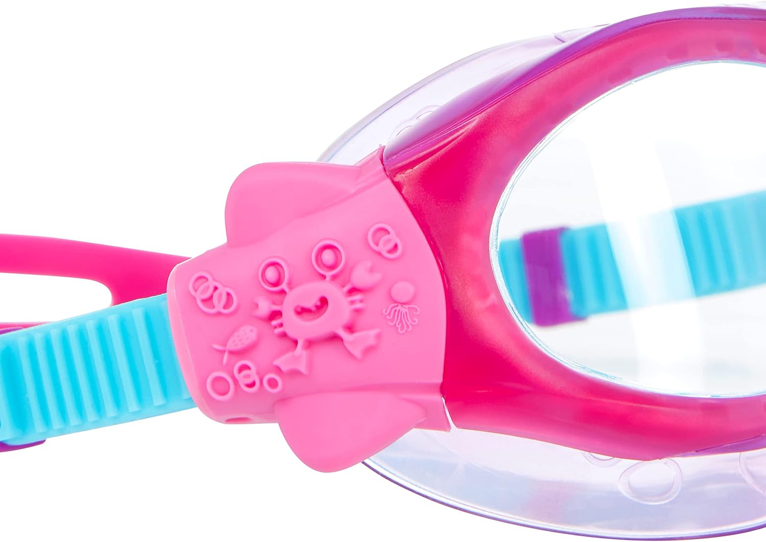 Zoggs Kids' Phantom Mask with UV Protection And Anti-fog Swimming Goggles, Pink/Purple/Aqua, 0-6 Years, Purple/Pink/Aqua/Tint - Image 4