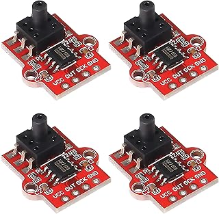 4pcs Air Pressure Sensor Module 3.3-5V Digital Barometric Liquid Water Level Controller Board 0-40KPa Air Pressure Sensor Connect 2.5mm Soft Tube