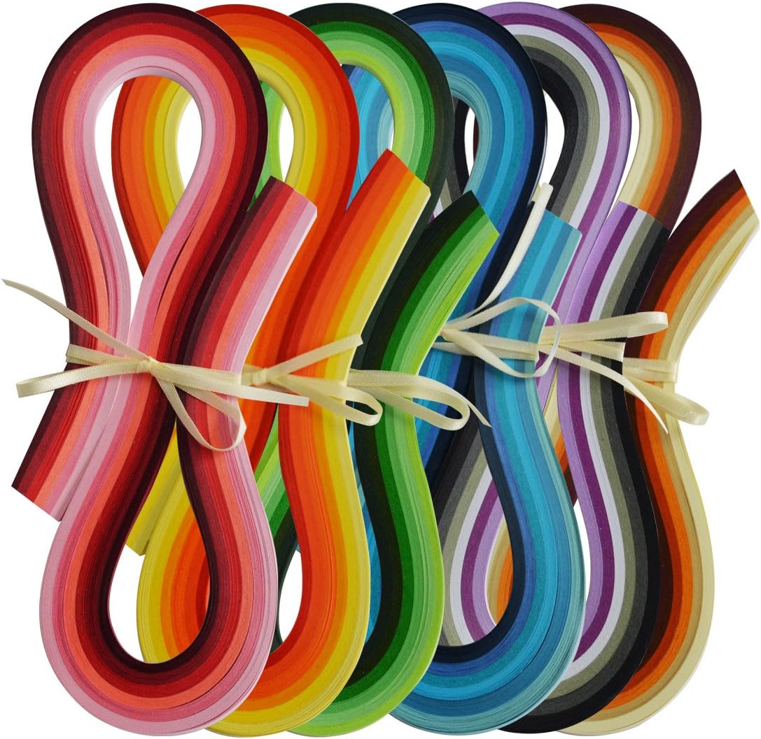 Multi-Color Quilling Strips Set 720 Strips 36 Colors 54cm Length/Strip Paper Width 3mm
