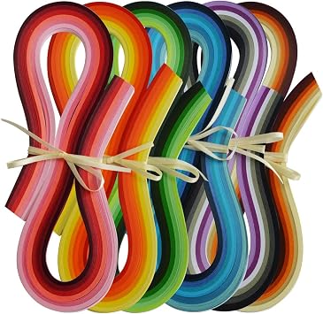 JUYA Multi-Color Quilling Strips Set 720 Strips 36 Colors 54cm Length/Strip Paper Width 3mm