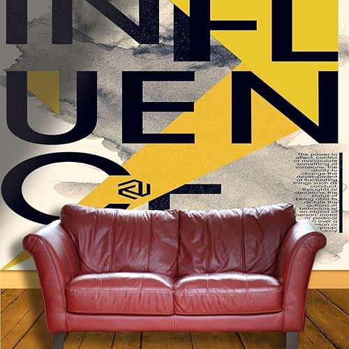 Miniatura 3 de Adhesive Wallpaper Retro Poster Papel para Pared Decorativo Letters Design Cabinet Paper Protects Surface (W) 40" X(H) 31.5"