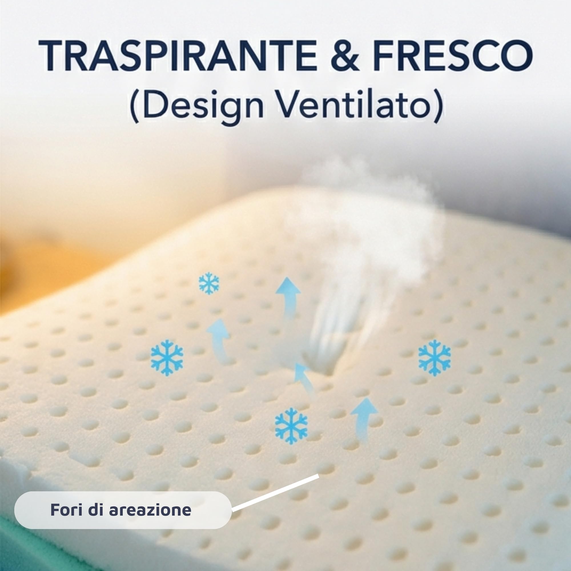 Pharmaflex Cervical - Cuscino Cervicale Memory Foam Letto per Dormire 60x40 Ortopedico Ergonomico, Morbido Supporto 5 Strati Allevia Dolori, Guanciale Medico Fresco Antiacaro Anallergico