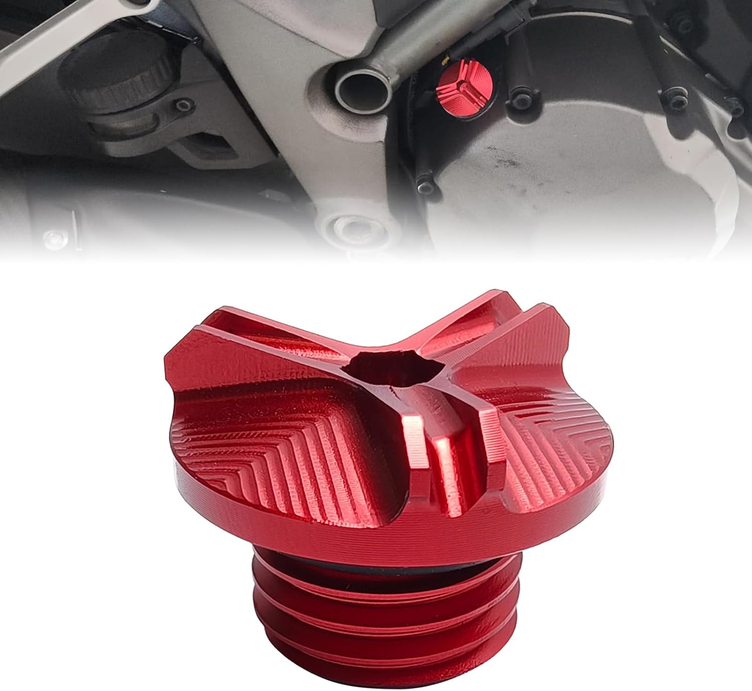Motorcycle Oil Filler Cap Replacement for Honda CBR1000RR CBR600RR CBR500RR CBR900RR Redel 300 500 CMX300 CMX500 CBR650R, CNC Aluminum Engine Oil Filler Plug Cover Screw Accessories(Black)