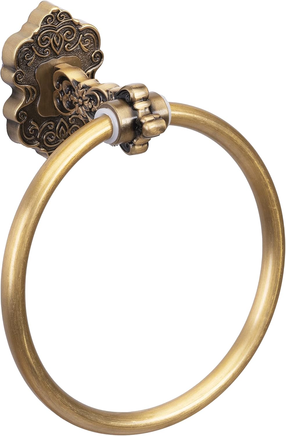 SDH Bathroom Towel Ring - Vintage Style Cream Towel Hanger - Wall Mount Kitchen & Bathroom Hand Towel Holder - Pack of 1 Heavy Duty Decorative Aluminum Hanging Ring for Bathroom