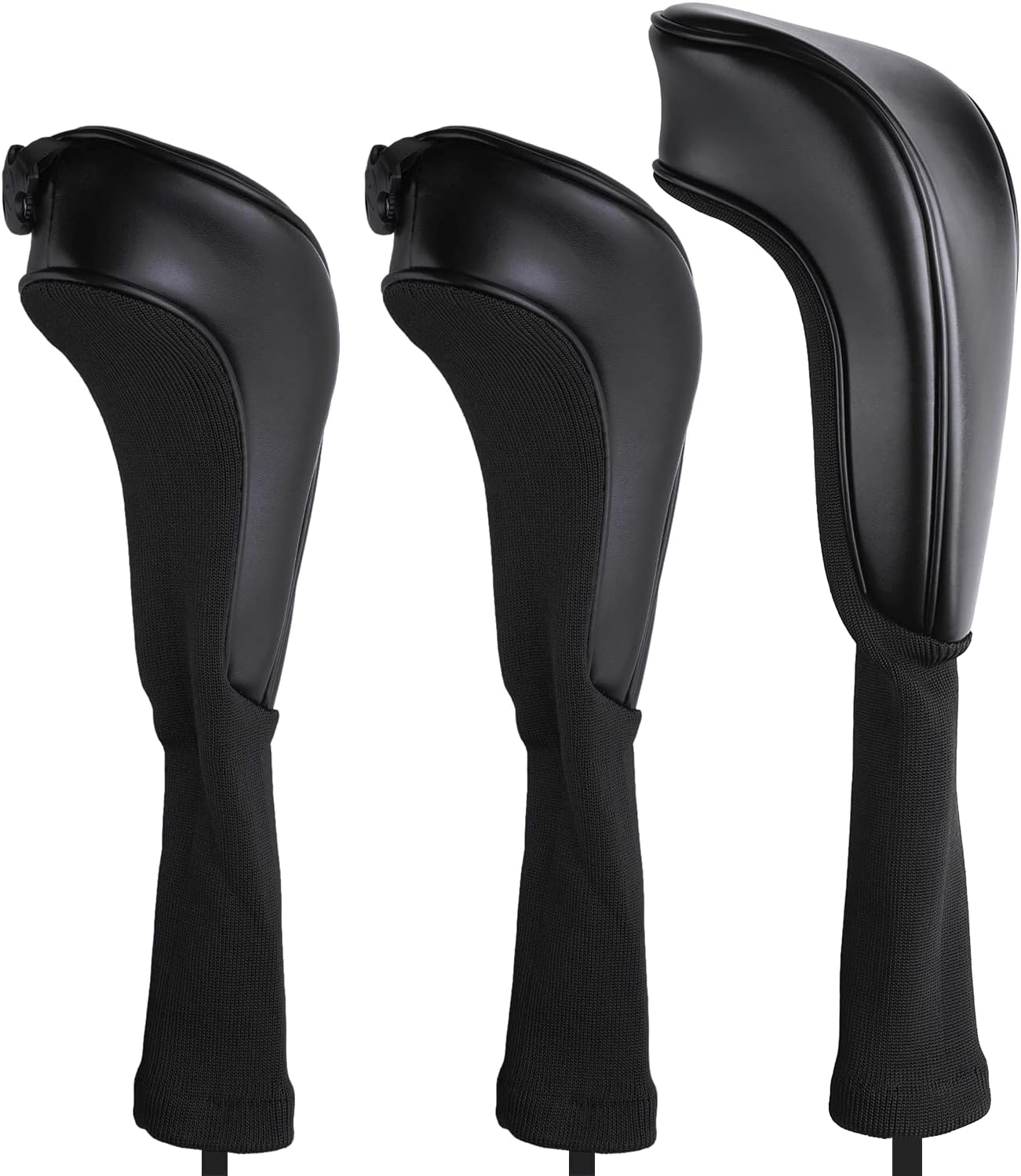 DeepRoar Golf Club Head Covers for Woods and Drivers, Golf Wood Head Cover with Long Necks and Interchangeable Labels, Suitable for All Fairways and Woods 3 Pieces : Sports & Outdoors