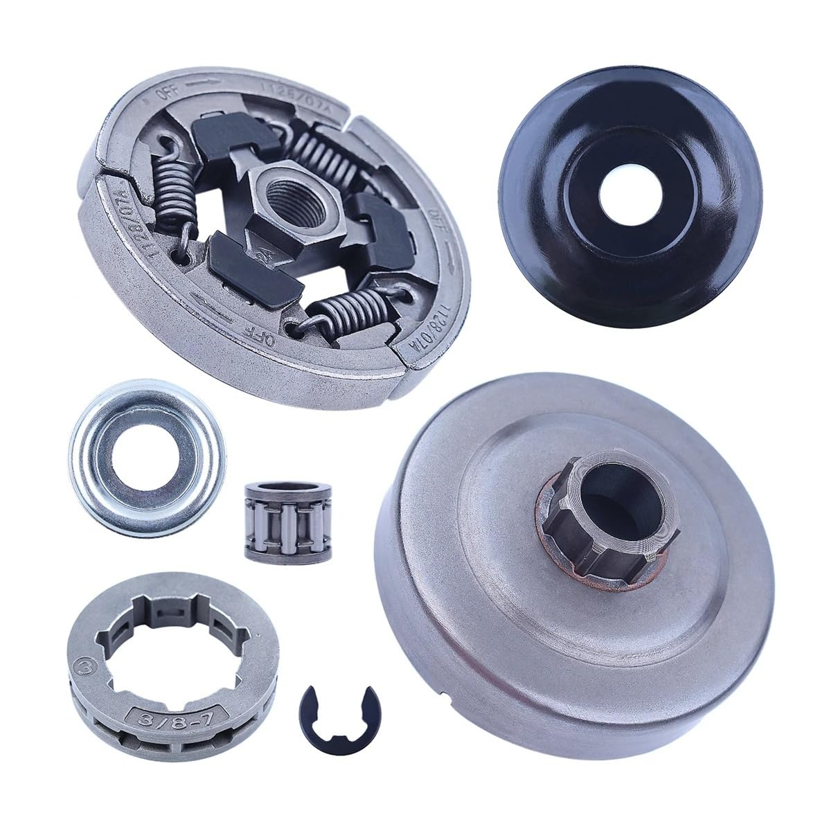 Kit de cojinete de agujas for manguito de llanta de tambor de embrague de motosierra, compatible con 044, 046, MS440, MS460, MS461, MS441, MS361, MS362, MS362C