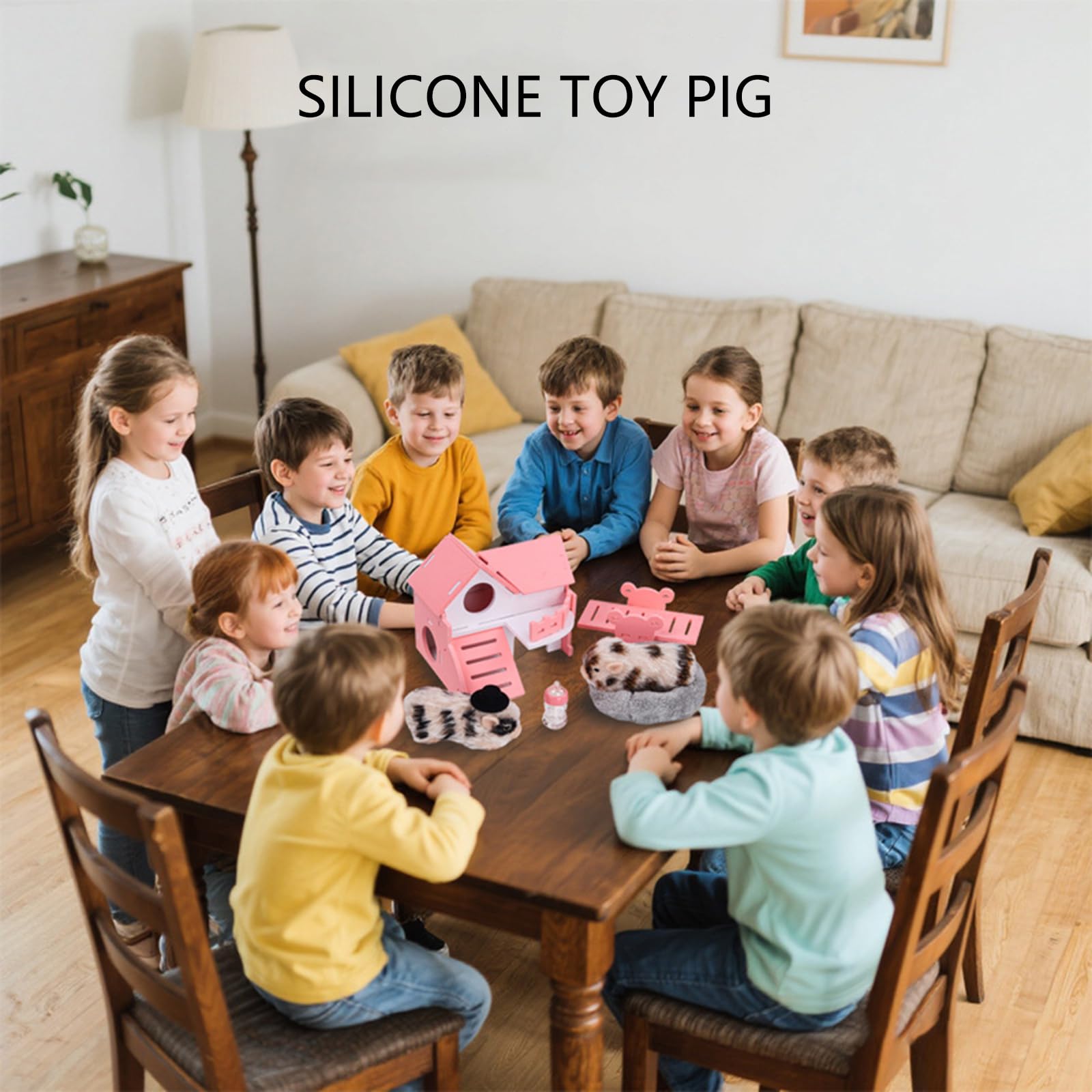 Giocattolo antistress per bambini con design realistico a forma di maialino e gioco creativo in silicone, giocattolo antistress