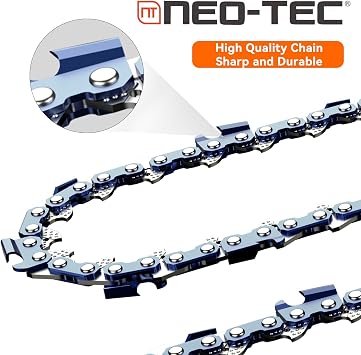 NEOTEC DeWalt Pole Saw Chain 8 Inch 3/8 LP Pitch .043 Gauge 34 Drive Links Fits For DeWalt 20V DCPS620/DCCS623B, Craftsman CMCCSP20, 79240 - DWO1DT608, R34 (3 Chains) - Semi Chisel