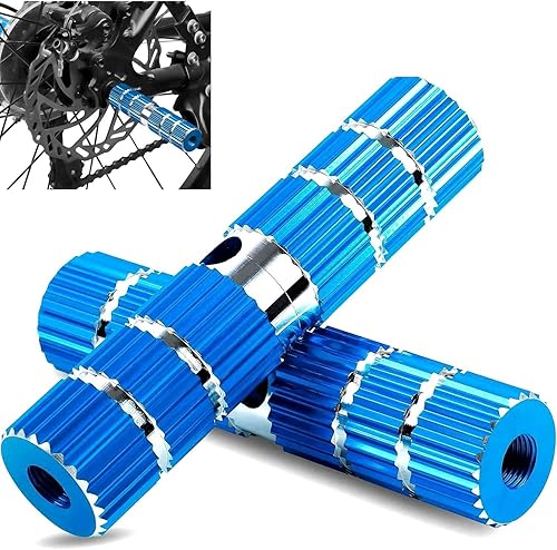 1 Pairs Aluminum Alloy Bike Pegs for Mountain Bike Cycling Rear Stunt Pegs Fit 38 inch Axles