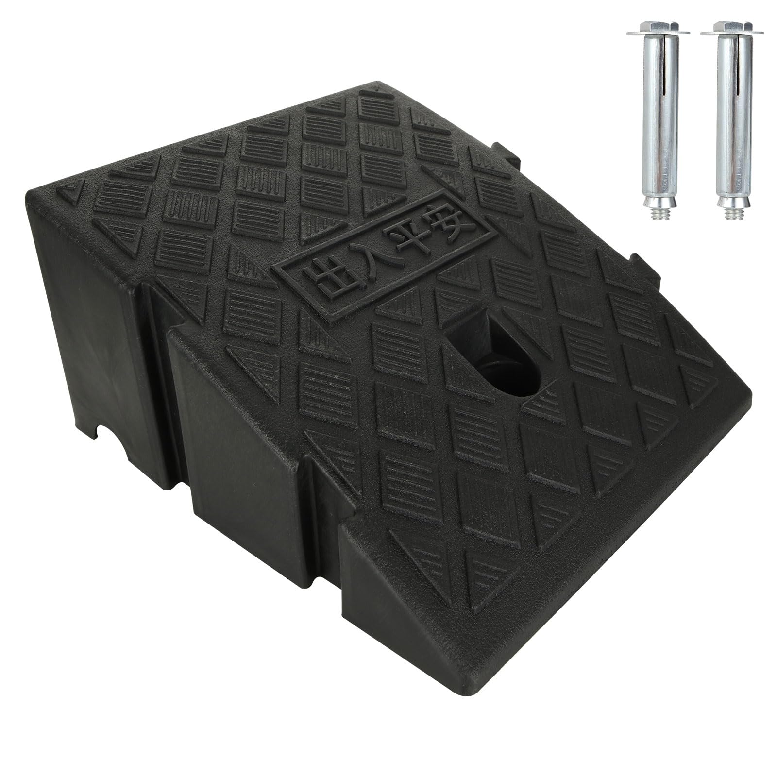 QTLCOHD 2 Pack Curb Ramps 6" Rise Height Driveway Ramps Portable Threshold Ramps Track Ramps