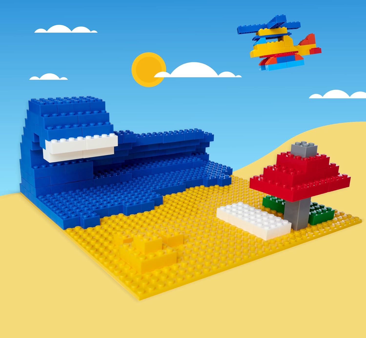 Simba ANDRONI GIOCATTOLI SRL- Unico Plus Set 4 BASI 9067-000 Toys, Multicoloured (9067-0000)