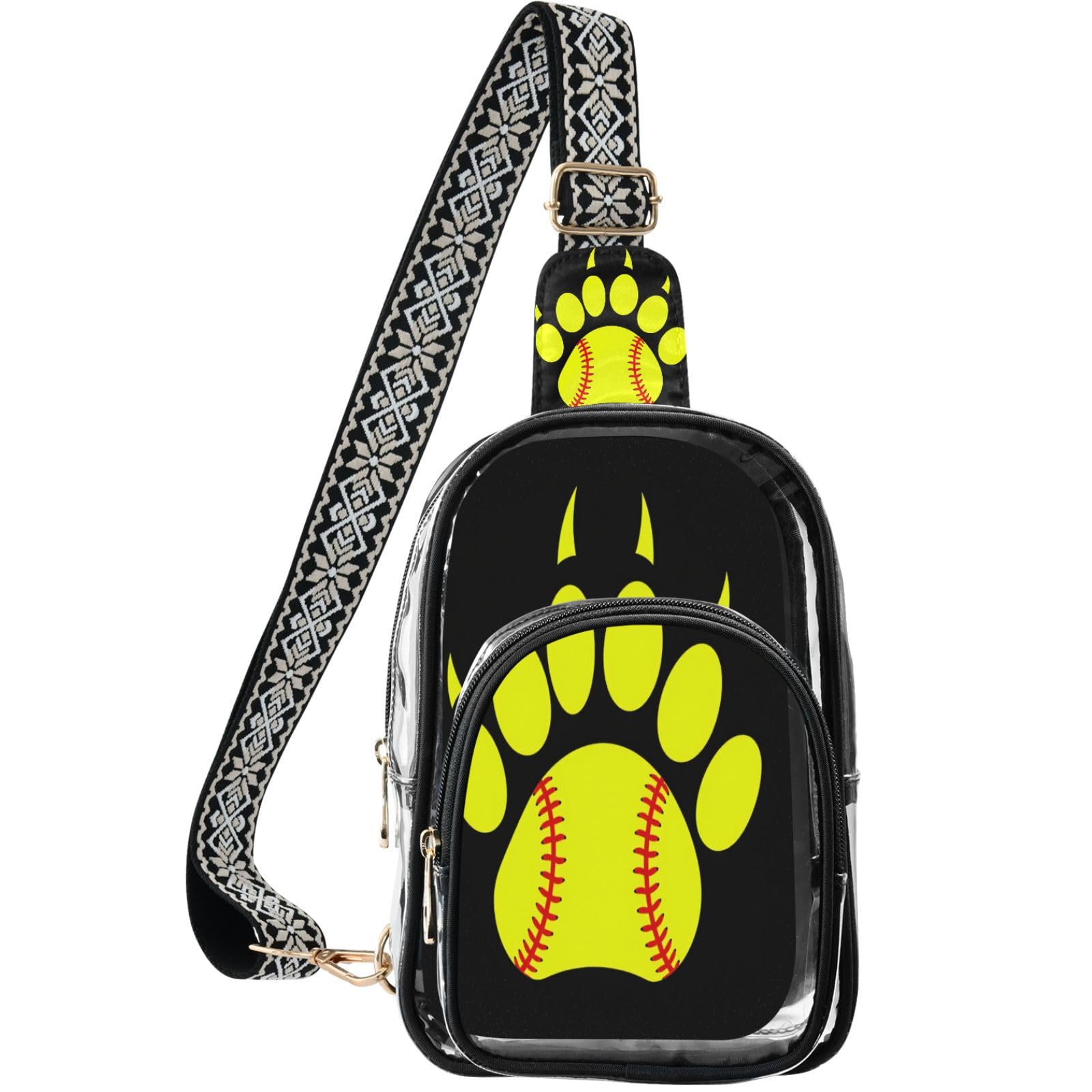 Bolso transparente linqin para estadios: pasa seguridad rápido en eventos con diseño de patitas 8