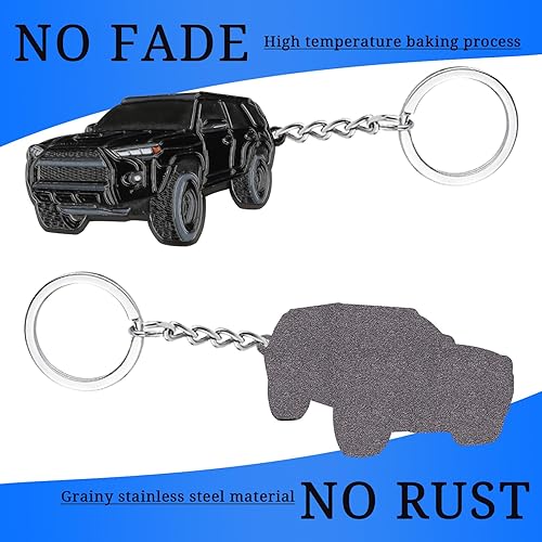 Miniatura 4 de Llavero de metal para automóvil 4Runner para Trd 4 Runner 3 4 5 generación, accesorio para llaves de coche para hombres y mujeres, negro