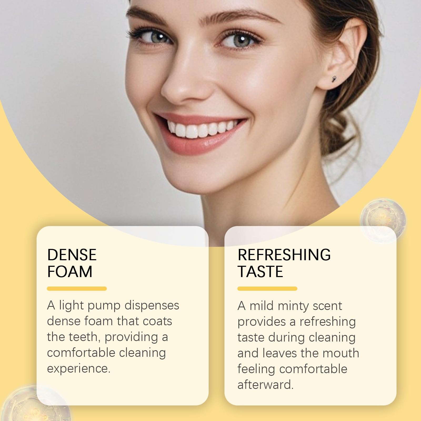 Mousse dental de espuma de menta suave for un cuidado bucal refrescante, aliento fresco y comodidad diaria, solución de limpieza dental fácil de usar(2pcs)