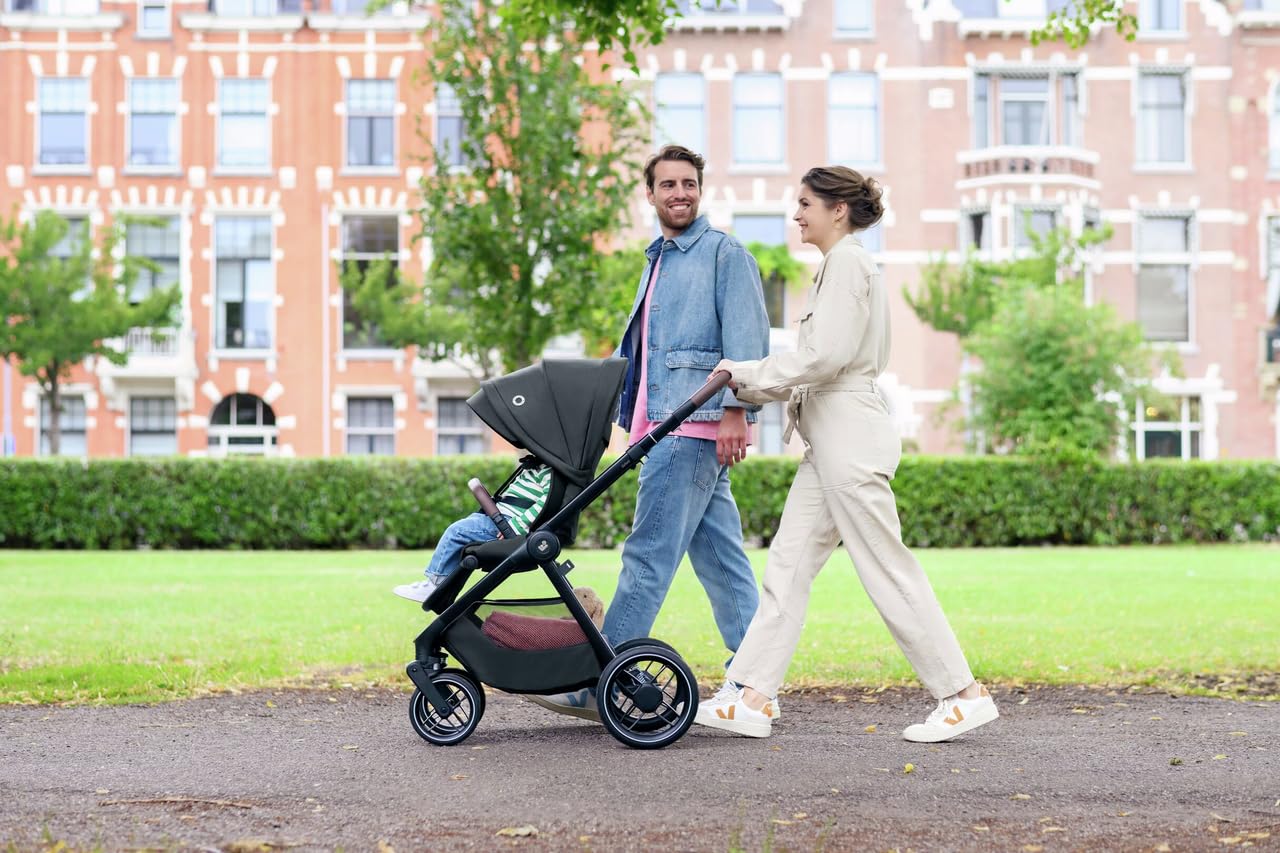 Maxi-Cosi Oxford Plus 2-in-1 Baby Kinderwagen mit Babywanne, 0-22 kg, kompakt zusammenklappbar, Twillic Green