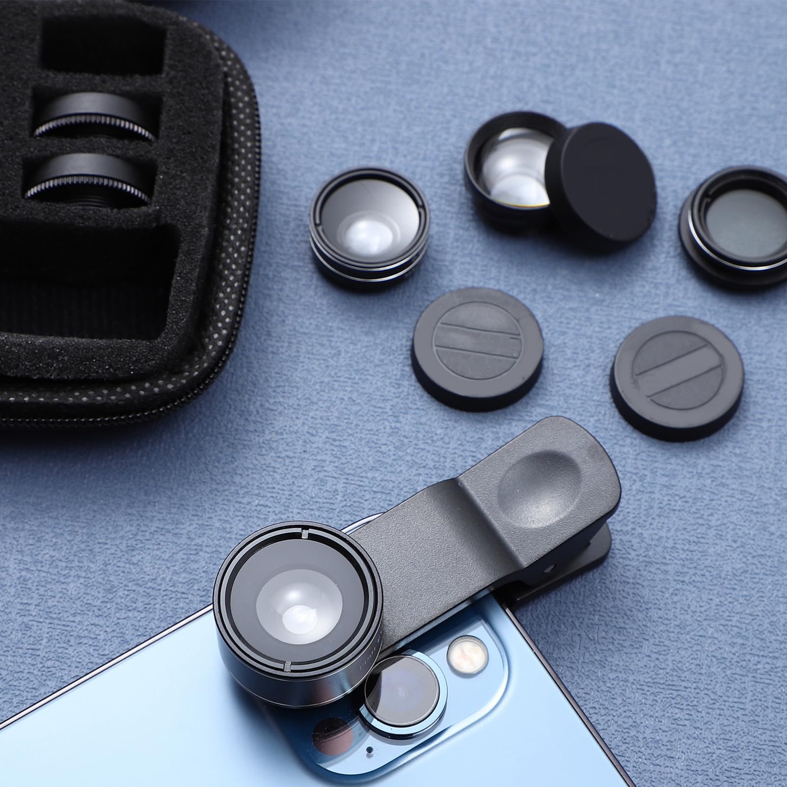 1 set Grandangolare Macro Fisheye Teleobiettivo Cpl e Altri Filtri per Fotografie Persone e Facile Usare e Portatile